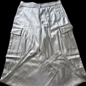 Zara Silver Cargo Pants